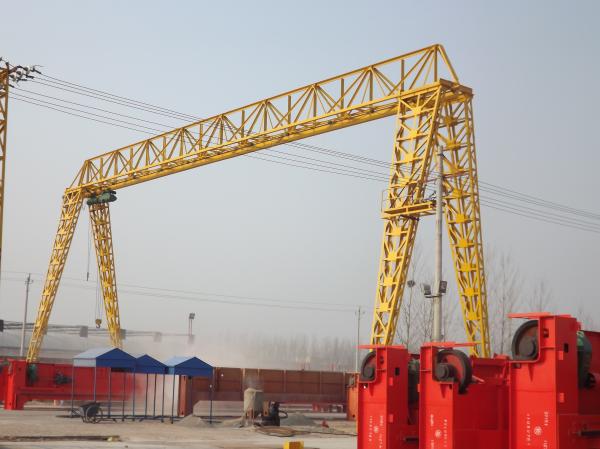 Outdoor MH Type Electric Hoist Gantry Crane Single Beam Wind Resistance