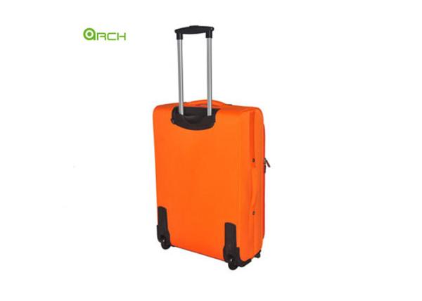 600D Polyester Suitcase Soft Sided Luggage with One Front Pocket and Skate Wheels
