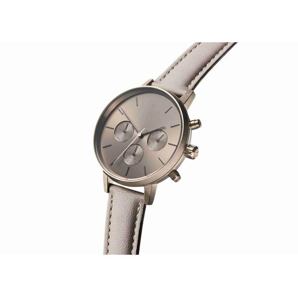 Coffee color Leather wrist watch 3 atm water resistant stainless steel watches