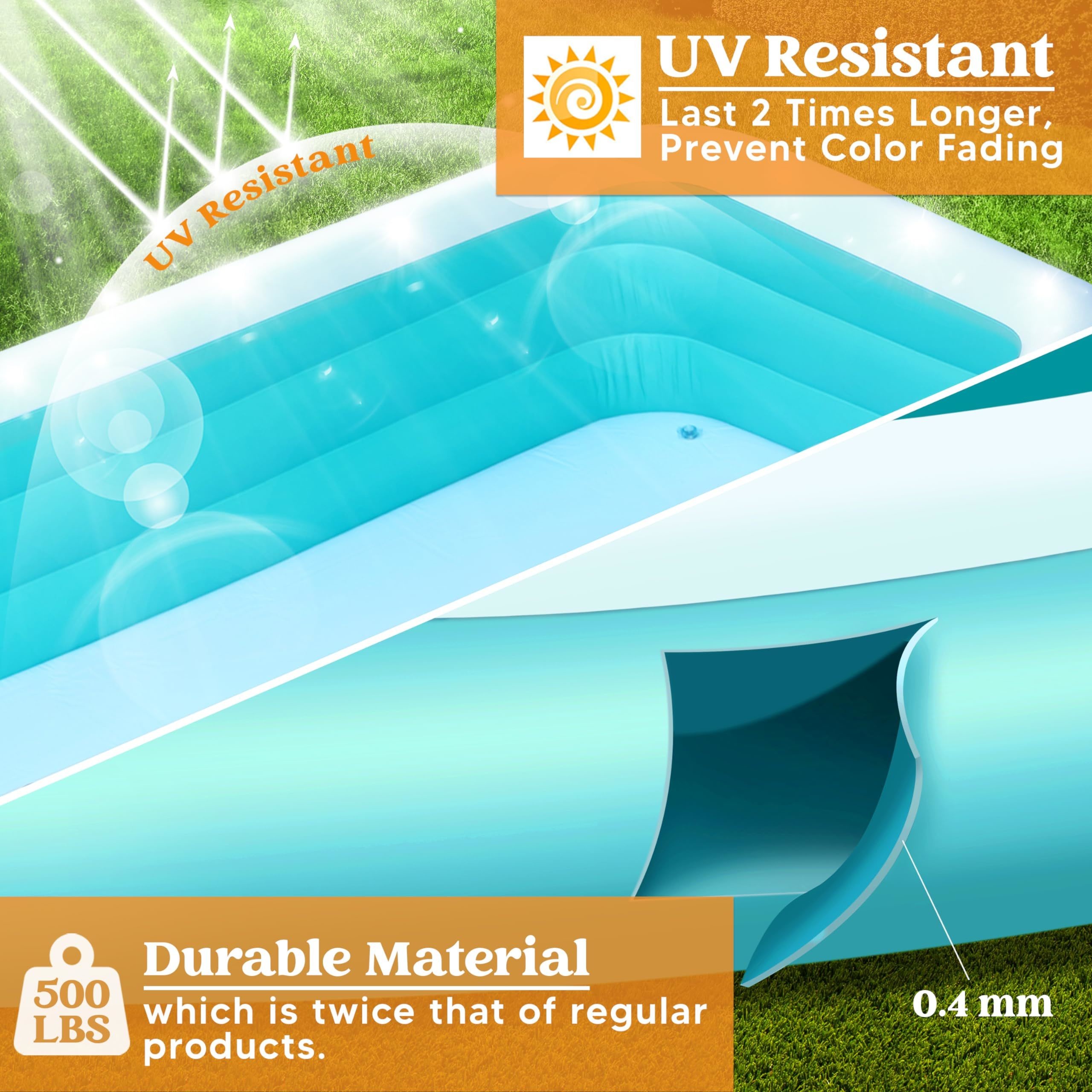 Thickened Above Ground Inflatable Swimming Pool for All Applicable People and Family