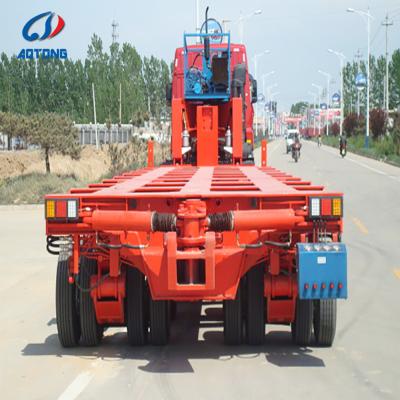Lowbed Semi Trailer 35000kgs Capacity with Hydraulic Air Suspension
