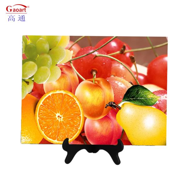 Tabla de corte de cocina redonda cuadrada con vidrio templado en blanco y recubierto por sublimación