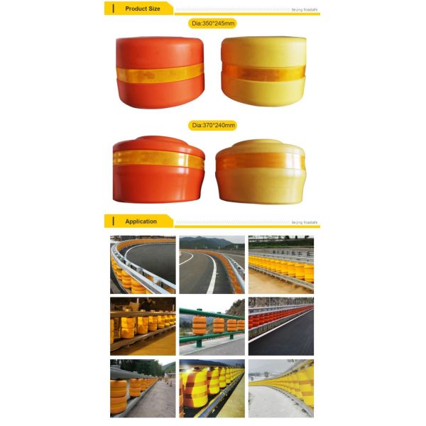 Highway Traffic Safety EVA Buckets Movable Road Guardrail 500mm