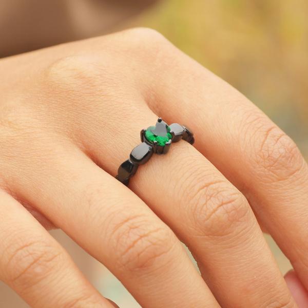 Channel Setting Inlay CZ Stainless Steel Rings 18K Gold Plated For Wedding Engagement