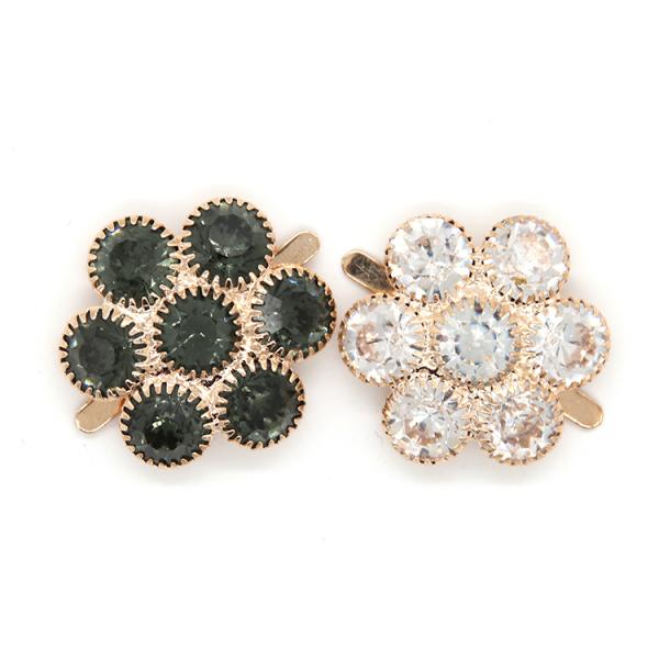 Custom Decorative Shoe Clips , Flower Shape Shoe Accessories Clips