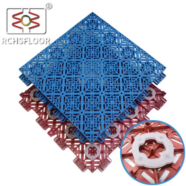 CE RoSH Praça de ténis azulejos de piso interligado de PP 304.8mm*304.8mm