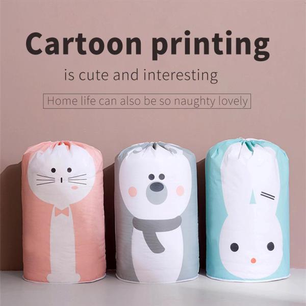 Сумки хранения шкафа крышки кровати одеяла хлопка сумки хранения одежды мультфильма складные
