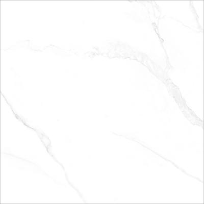 Cararra White Polished Glazed Porcelain Tile Marble Floor Tile 600x600mm