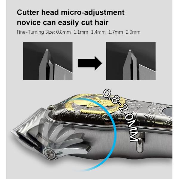 Professional Rechargeable Electric Hair Trimmer With Replacement Blade