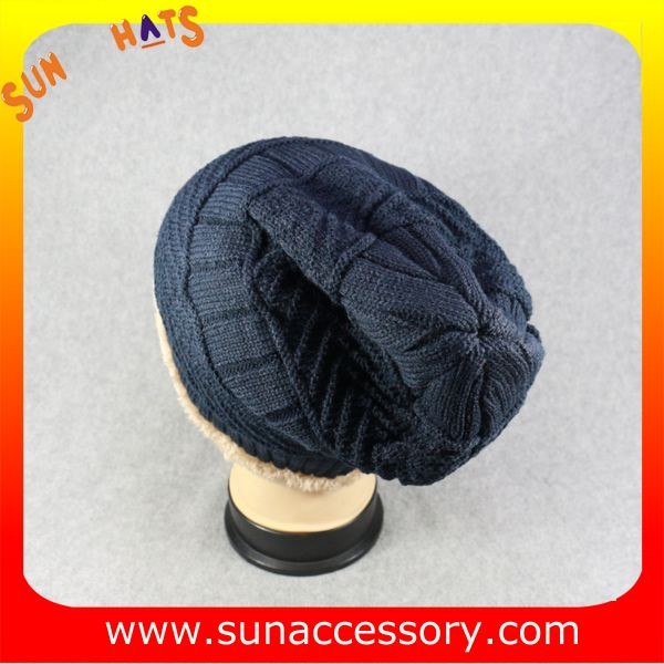 AK17018 Sun Accessory advertising  winter knitted beanie hats for mens,Logo can be added