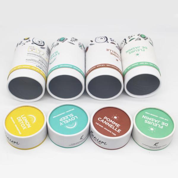 Tea Tube Packaging Aluminum Foil Round Containers for Food Products Candy Chocolate Packaging