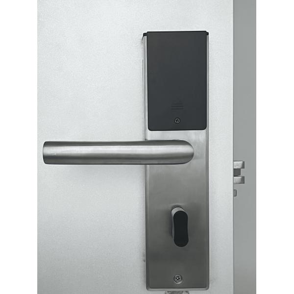 Silver RFID Smart Door Lock / 304 Stainless Steel Hotel Card Reader Door Locks
