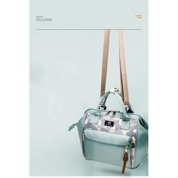 Print Pattern Nylon Lightweight Outdoor Travel Diaper Backpack Large Waterproof Diaper Bag