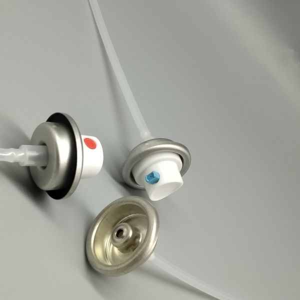 Válvula de aerosoles femenina para envases adhesivos de pegamento y de contacto