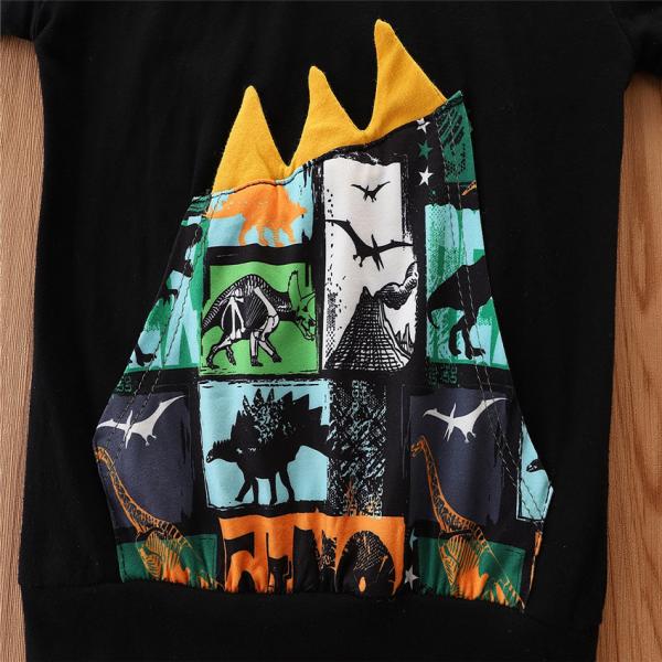Spring Autumn Boys Casual Spring Children'S Clothing Dinosaur Printed Suit Hoodie