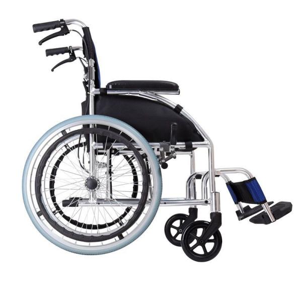 Folding Transport Lightweight Wheelchair Manual 24 Inch Wheelchair