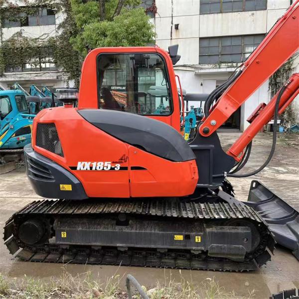 Hydraulic Used Kubota KX185 Excavator 48kw Rated Power Original Engine