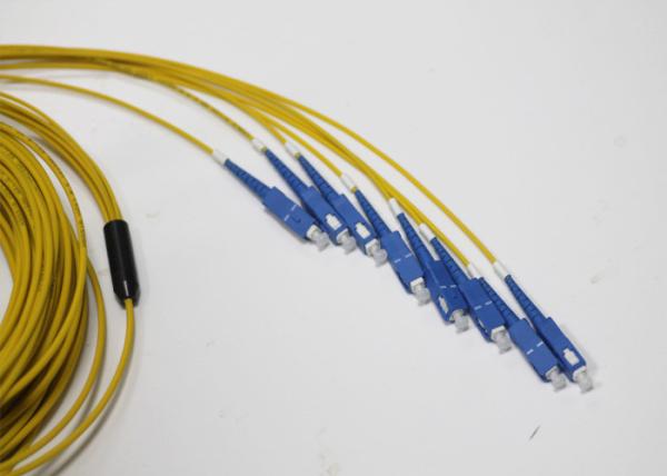 12 Strands Pre Terminated Fiber Optic Cable / SC UPC Trunk Cable Pre Connectorized