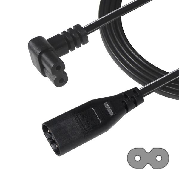 0.5M VDE 250V 2.5A H03VVH2-F 0.75MM2 2 núcleos del cable de extensión de energía IEC C7 a IEC C8
