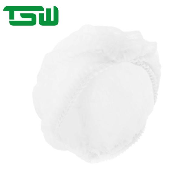 FDA 24'' Single Double Elastic Disposable Non Woven Clip Cap