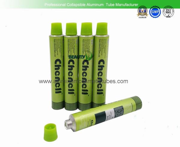 Hair Dye Cream Aluminum Collapsible Tubes 20ml Volume 100mm Length With Screw  Caps