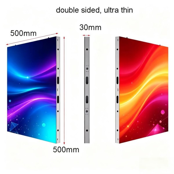 HSCXLED Ultra-thin Double-sided led screen Hanging led display 3000-nit High-brightness Poster Display