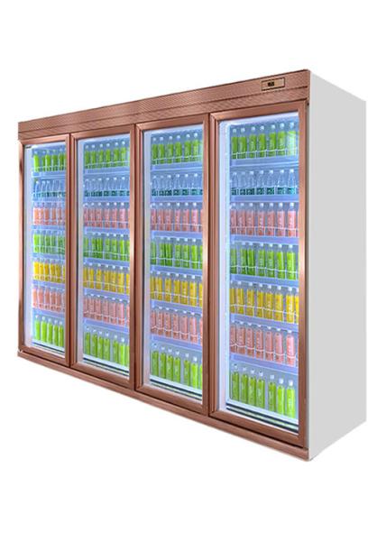 Swing Doors Full Glass Beverage Refrigerator With Custom Service
