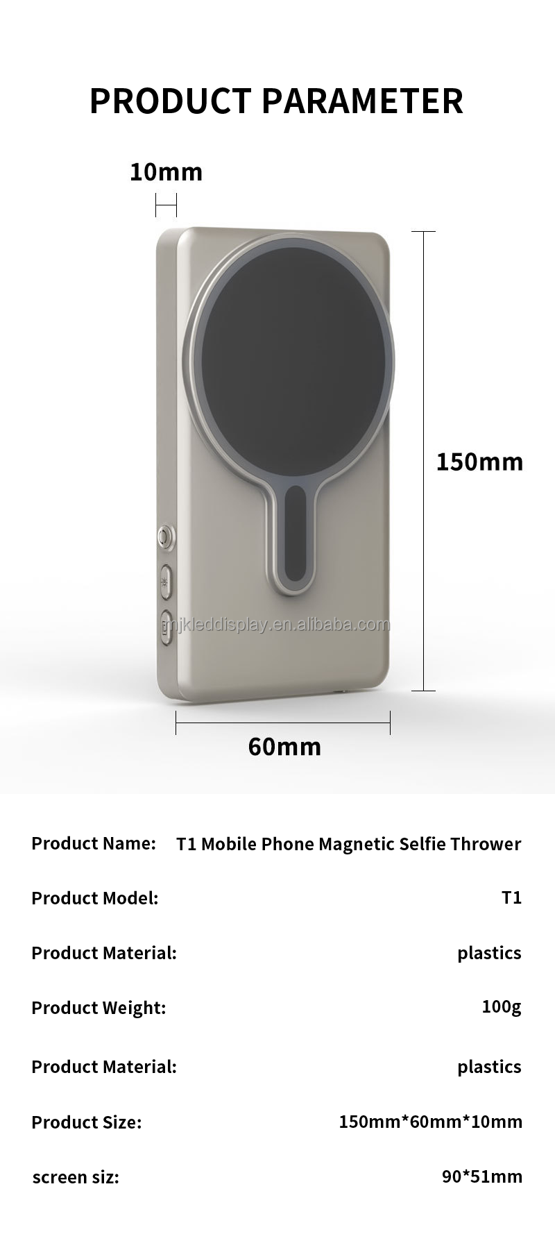 Net Red Live Mirror Screen Display for Smartphones Mobile Phone Accessories Self-Timer Rear Screen Splitter Magnetic Flexible