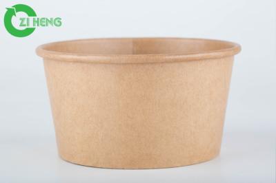 Bacia de papel impressa descartável feita sob encomenda por atacado do alimento do almoço de Leackproof 42oz Brown Kraft