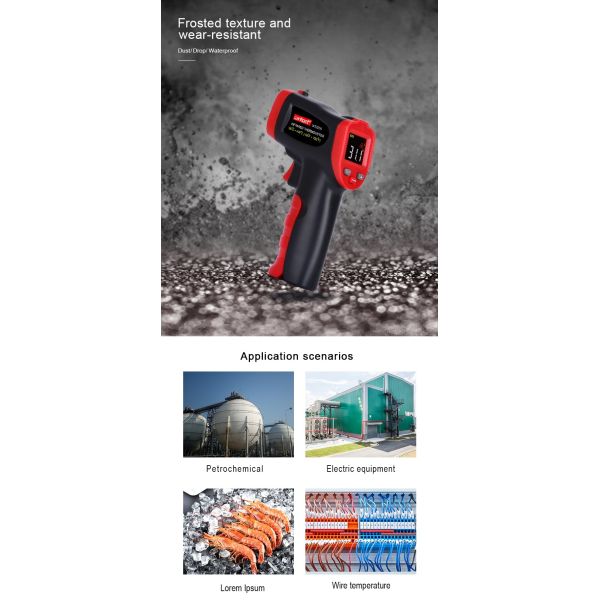 WT326A/B/C/D WT327A/B/C/D Digital Infrared Thermometer with Adjustable Emissivity