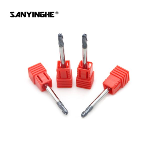 2 4 Flute Solid Carbide End Mills Ball Nose Tungsten Carbide Milling Cutter For Stainless Steel
