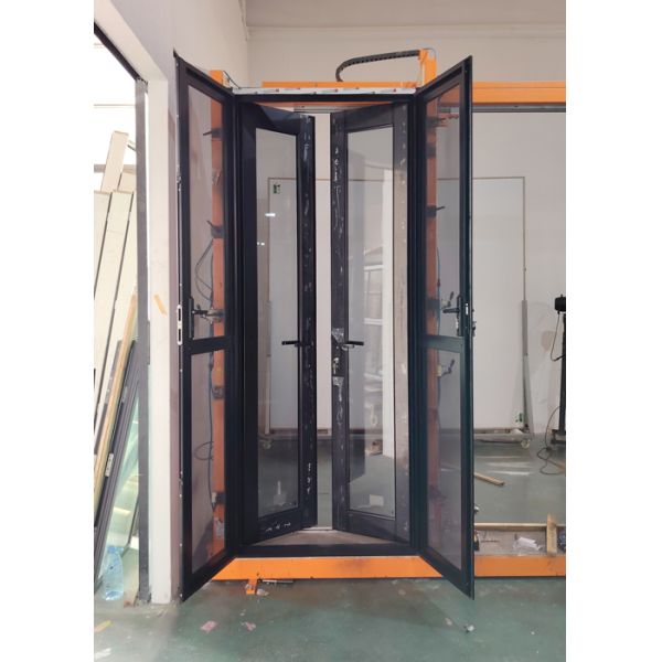 Australian Standard Aluminum French Doors with Built-in Screen Door