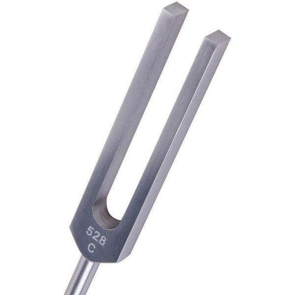 Sound Healing Musical Tool 528 Hz Tuning Fork with Aluminum Alloy and Silicone Hammer
