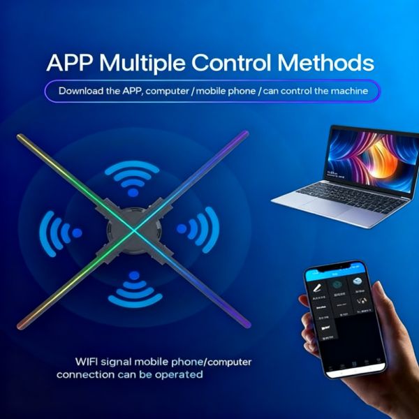 Ventilador holográfico 3D con 768 lámparas LED 1 ms Tiempo de respuesta y 3740 nit Brillo para uso en interiores