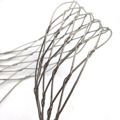 a rede de arame de aço inoxidável 7*7 1*7 X da corda de 3mm tende o tipo de Kontted