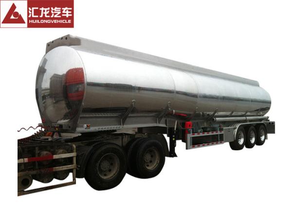 ADR Standard Fuel Tank Trailer Polished 4 Seamless Steel Tube Air Bag Suspension