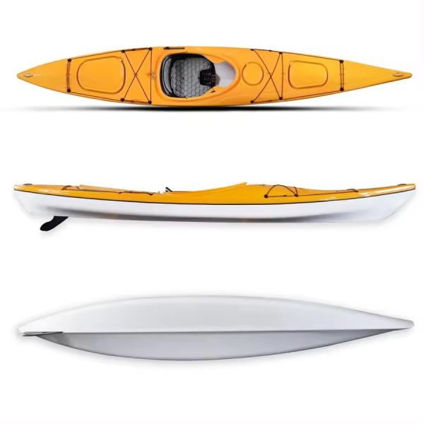 New Design OEM/ODM 14' GT ABS Thermoformed Light Weight Ocean Touring One Person Sit In Kayak canoe with skeg