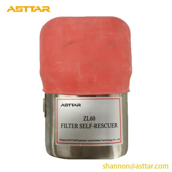 Coal Mine Filtered Self-Rescuer, CO filtered escape stainless steel metal case self rescuer