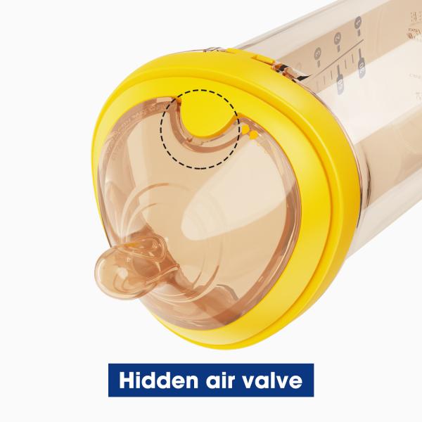 No Nipple Off To Make Milk Unique baby Feeding Bottle BPA Free 150ml Triangle Shape