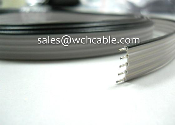 UL21016 XLPE Flat Ribbon Cable Irradiated PE Pitch 2.0MM, 2.54MM 105C 300V