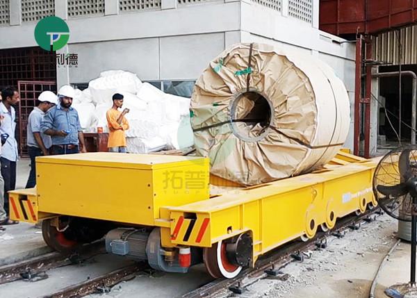 120 Ton V Frame Electrically Operated Steel Coil Railway Transfer Vehicle For Pakistan Steel Plant
