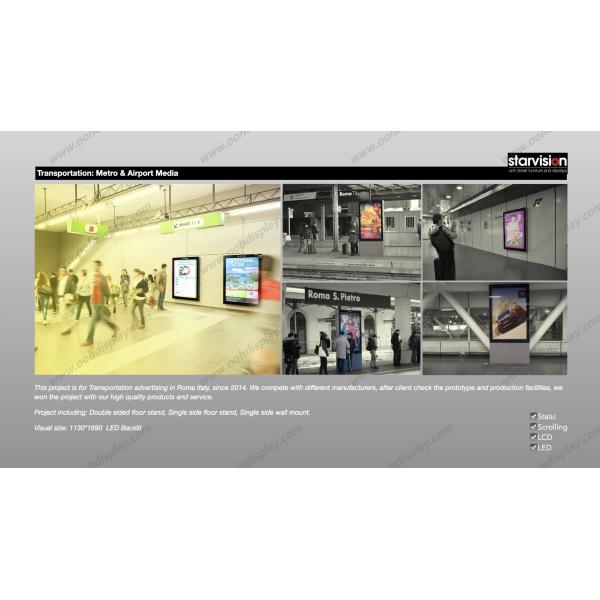 Pole Mount 1500mm Stand City light Boards For Street Advertising