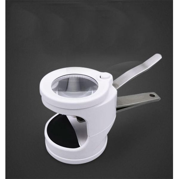 Elderly Friendly LED Nailclipper Magnifier Anti Shake LED Illuminated for Nail Trimming & Visually Impaired Reading