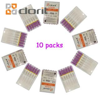 10 arquivos 25mm dentais de Niti K do titânio do níquel de Endo Files Endodontic Hand Files