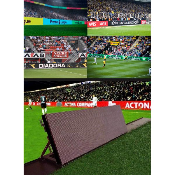 YUYI LED Stadium Screen with Arc Splicing Adjustable Bracket and Cooling Fans for Outdoor Rental LED Display