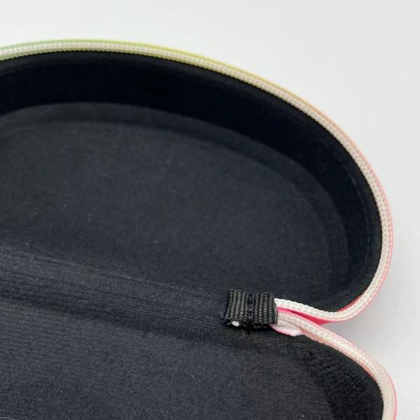 Dazzling color pressure-resistance Multifunctional Foldable Portable Sports Textured metal zipper pull Sunglasses Case