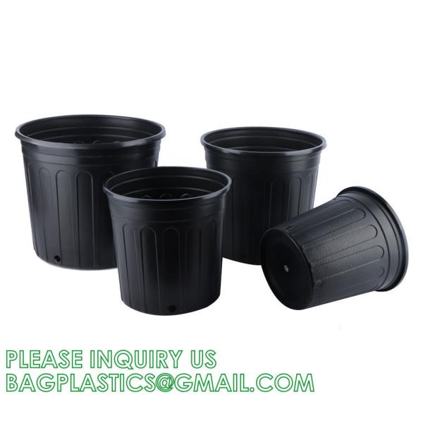 Multi Drainage Holes, Plastic Black Square Plant Flower Nursery Pot, Planter Plant Flower Seedling Nursery Pots