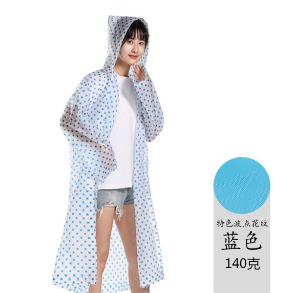 Rainy Outdoor Activity Hiking Long Reusable Waterproof EVA Raincoat for Adults