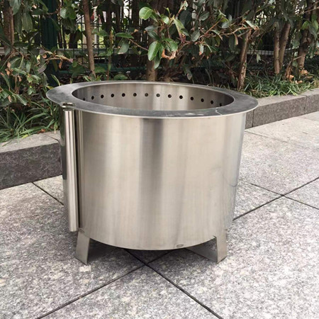 Double Wall 18 Inch Stainless Steel Fire Pit Smokeless 45.5cm Outdoor Smokeless Stove