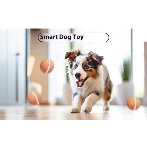 2025 Rechargeable Eco-Friendly Silicone LED Flash Light Cute Automatic Rolling Ball Motion Activated Interactive Movement Toy